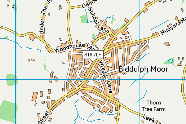 ST8 7LP map - OS VectorMap District (Ordnance Survey)