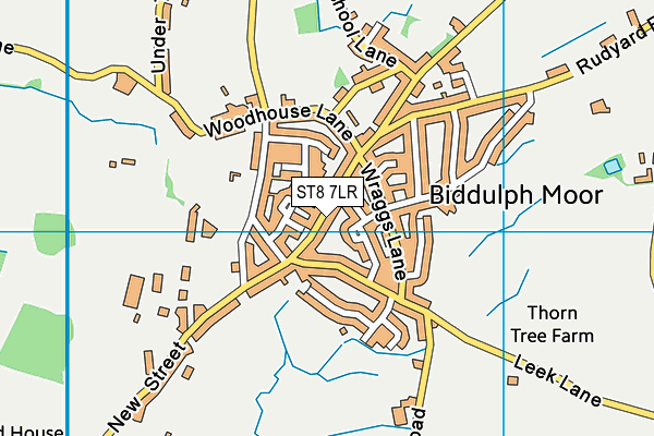 ST8 7LR map - OS VectorMap District (Ordnance Survey)