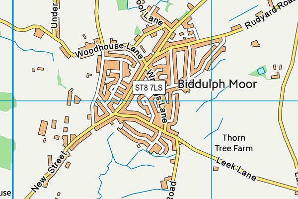 ST8 7LS map - OS VectorMap District (Ordnance Survey)