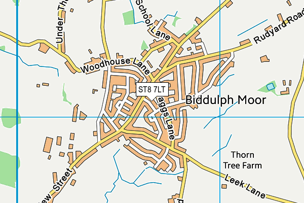 ST8 7LT map - OS VectorMap District (Ordnance Survey)