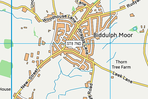 ST8 7ND map - OS VectorMap District (Ordnance Survey)