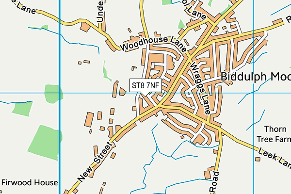 ST8 7NF map - OS VectorMap District (Ordnance Survey)