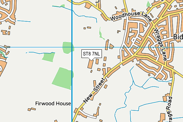 ST8 7NL map - OS VectorMap District (Ordnance Survey)