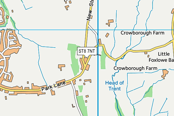 ST8 7NT map - OS VectorMap District (Ordnance Survey)