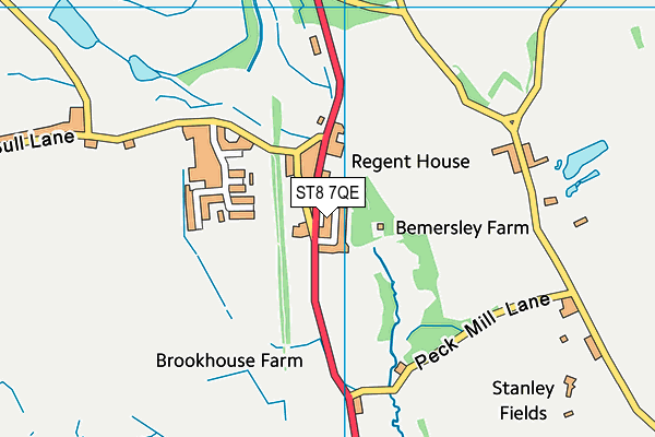 ST8 7QE map - OS VectorMap District (Ordnance Survey)