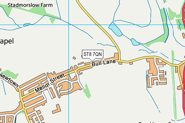 ST8 7QN map - OS VectorMap District (Ordnance Survey)
