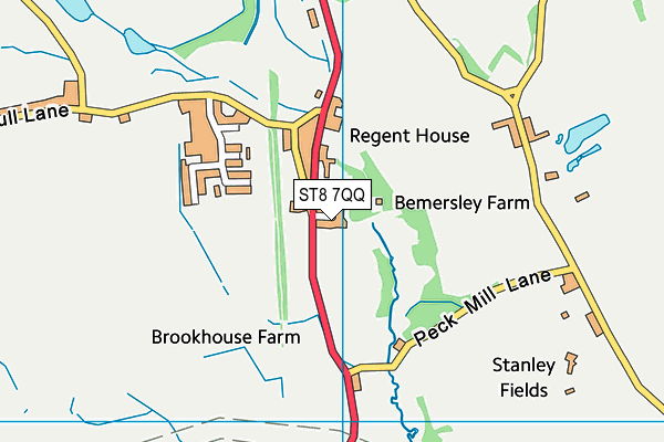 ST8 7QQ map - OS VectorMap District (Ordnance Survey)