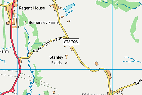 ST8 7QS map - OS VectorMap District (Ordnance Survey)