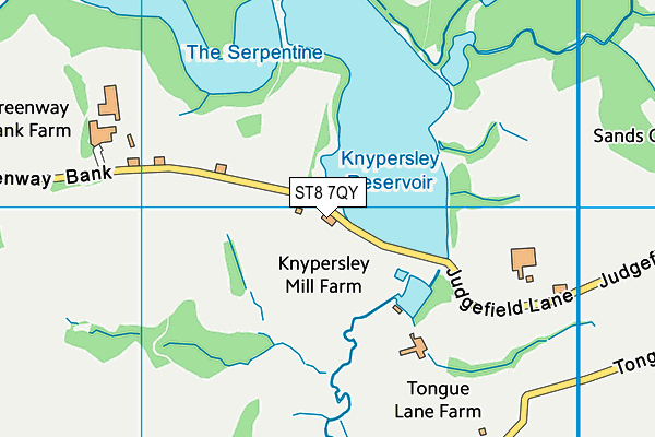 ST8 7QY map - OS VectorMap District (Ordnance Survey)