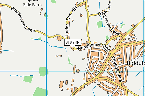 ST8 7RN map - OS VectorMap District (Ordnance Survey)