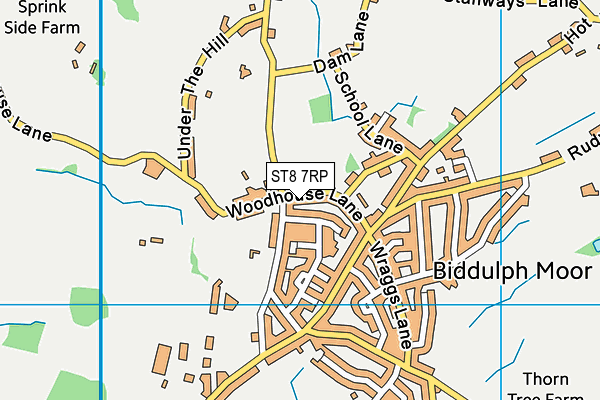 ST8 7RP map - OS VectorMap District (Ordnance Survey)