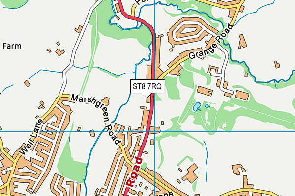 ST8 7RQ map - OS VectorMap District (Ordnance Survey)