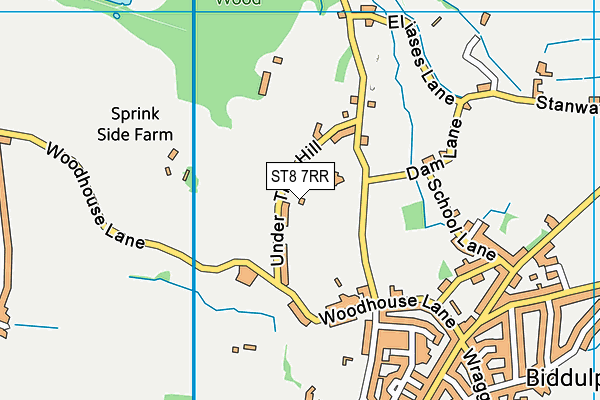 ST8 7RR map - OS VectorMap District (Ordnance Survey)