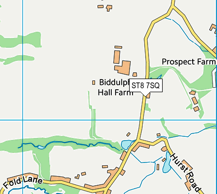 ST8 7SQ map - OS VectorMap District (Ordnance Survey)