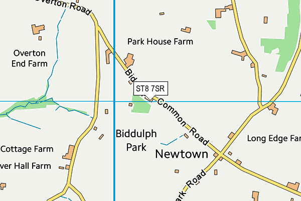 ST8 7SR map - OS VectorMap District (Ordnance Survey)