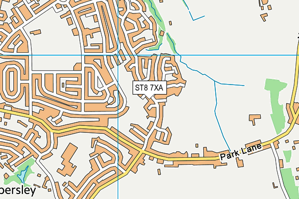 ST8 7XA map - OS VectorMap District (Ordnance Survey)