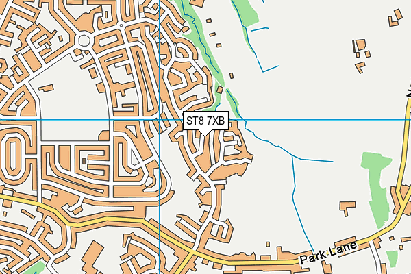 ST8 7XB map - OS VectorMap District (Ordnance Survey)