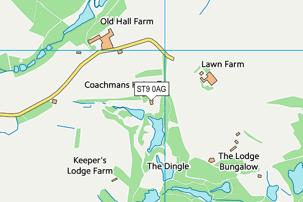 ST9 0AG map - OS VectorMap District (Ordnance Survey)