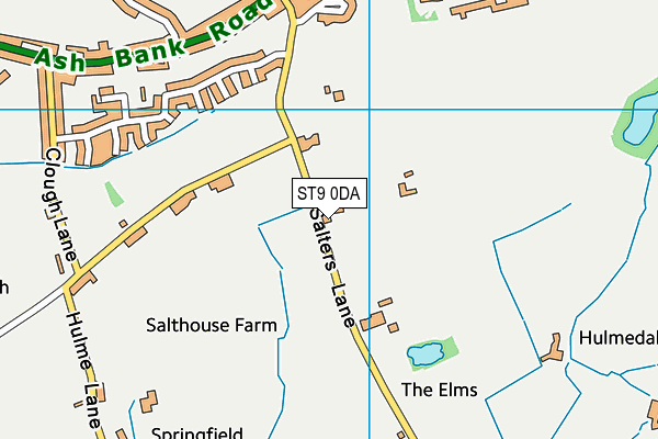 ST9 0DA map - OS VectorMap District (Ordnance Survey)