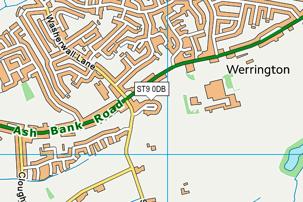 ST9 0DB map - OS VectorMap District (Ordnance Survey)