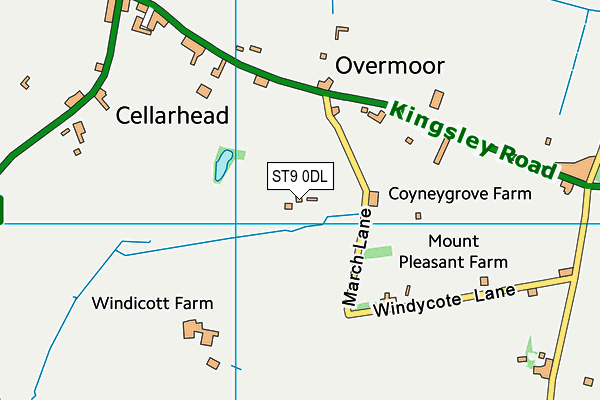 ST9 0DL map - OS VectorMap District (Ordnance Survey)