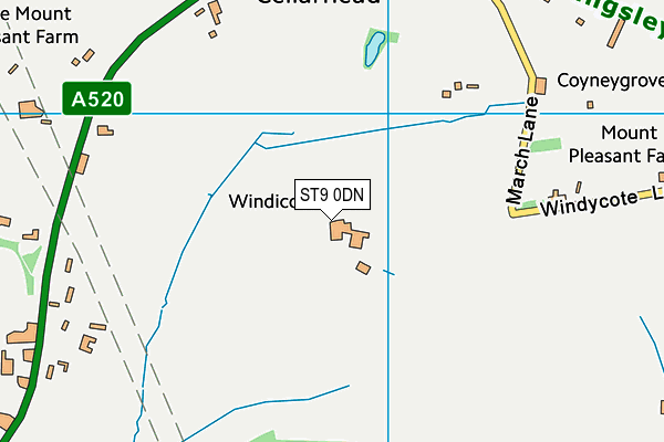 ST9 0DN map - OS VectorMap District (Ordnance Survey)