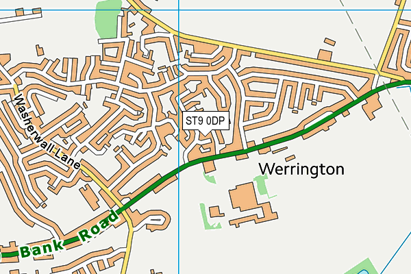 ST9 0DP map - OS VectorMap District (Ordnance Survey)