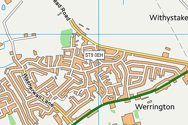 ST9 0EH map - OS VectorMap District (Ordnance Survey)