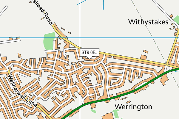 ST9 0EJ map - OS VectorMap District (Ordnance Survey)