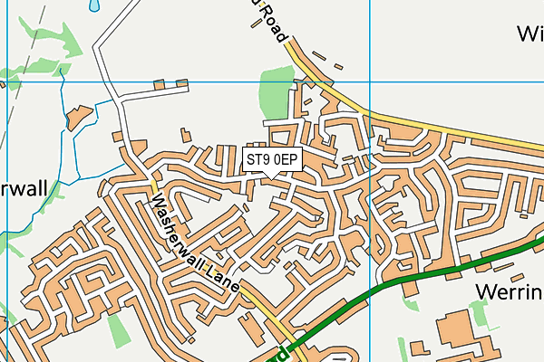 ST9 0EP map - OS VectorMap District (Ordnance Survey)