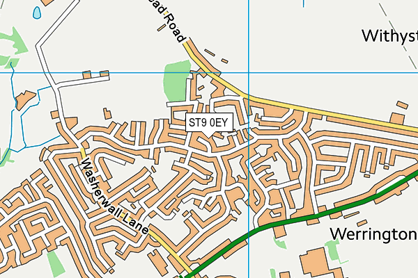 ST9 0EY map - OS VectorMap District (Ordnance Survey)