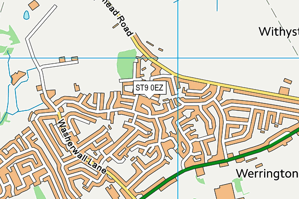 ST9 0EZ map - OS VectorMap District (Ordnance Survey)