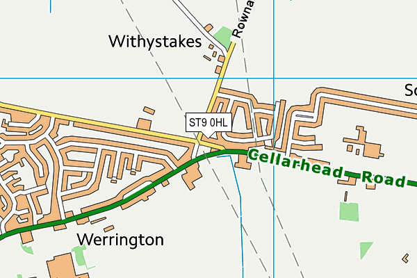 ST9 0HL map - OS VectorMap District (Ordnance Survey)