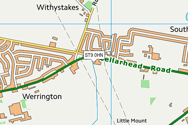 ST9 0HN map - OS VectorMap District (Ordnance Survey)