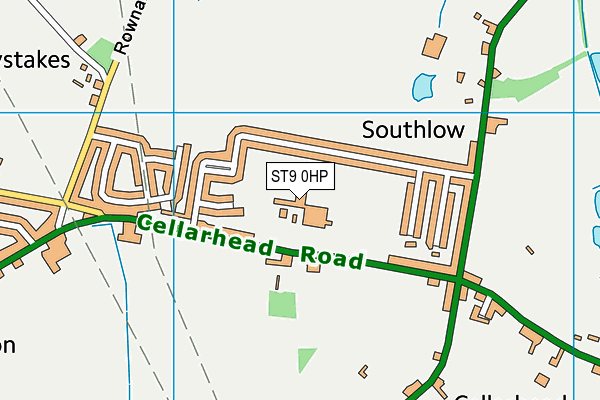 Moorside High School map (ST9 0HP) - OS VectorMap District (Ordnance Survey)