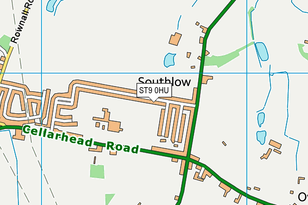 ST9 0HU map - OS VectorMap District (Ordnance Survey)