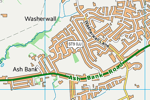 ST9 0JJ map - OS VectorMap District (Ordnance Survey)