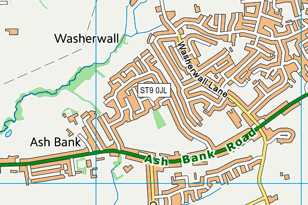 ST9 0JL map - OS VectorMap District (Ordnance Survey)