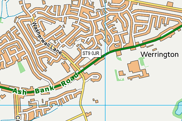 ST9 0JR map - OS VectorMap District (Ordnance Survey)