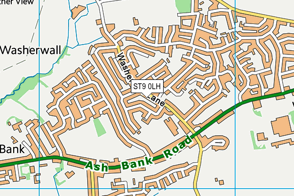 ST9 0LH map - OS VectorMap District (Ordnance Survey)