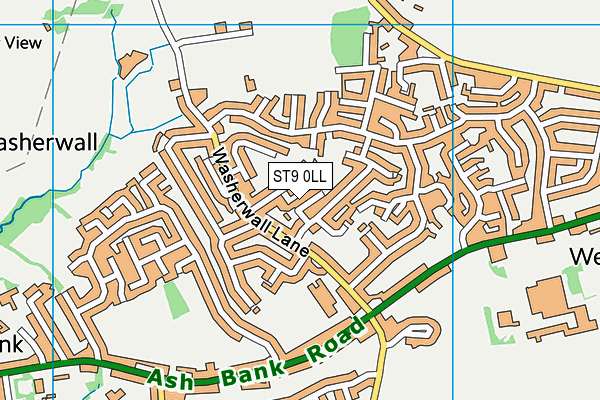 ST9 0LL map - OS VectorMap District (Ordnance Survey)