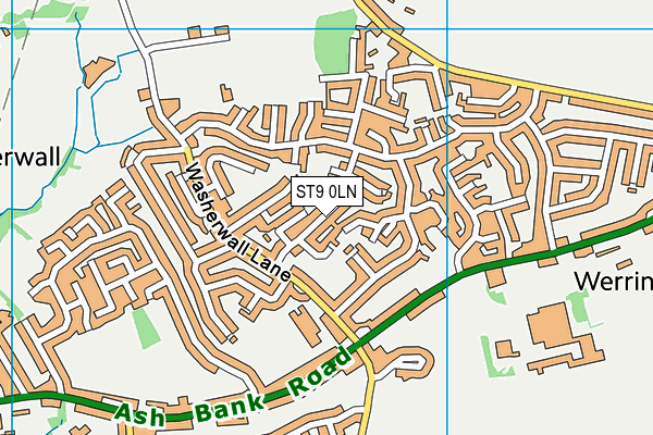 ST9 0LN map - OS VectorMap District (Ordnance Survey)