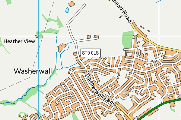 ST9 0LS map - OS VectorMap District (Ordnance Survey)