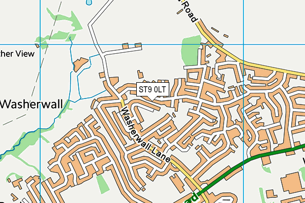ST9 0LT map - OS VectorMap District (Ordnance Survey)