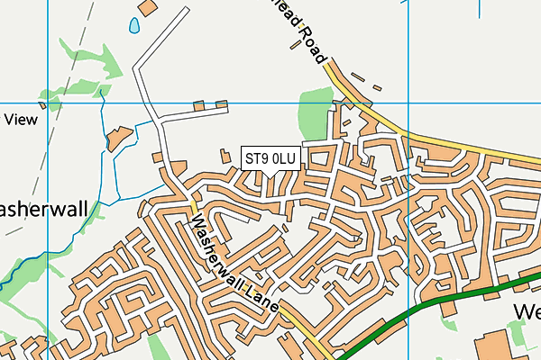 ST9 0LU map - OS VectorMap District (Ordnance Survey)