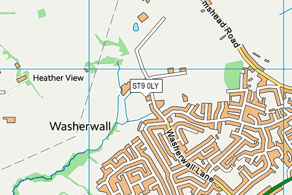ST9 0LY map - OS VectorMap District (Ordnance Survey)