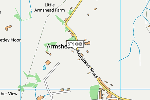 ST9 0NB map - OS VectorMap District (Ordnance Survey)