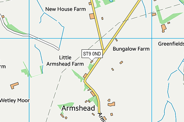 ST9 0ND map - OS VectorMap District (Ordnance Survey)