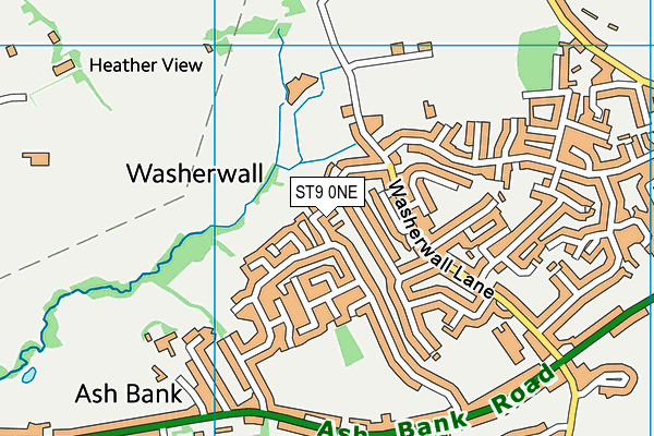 ST9 0NE map - OS VectorMap District (Ordnance Survey)