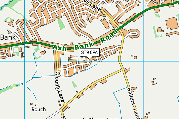 ST9 0PA map - OS VectorMap District (Ordnance Survey)